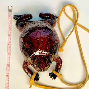 Rare Vintage Taxidermy Bullfrog Purse-Great Condition!